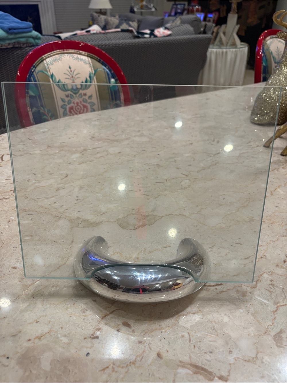 Nambe Polished Silver Curved 8X10 Picture Frame